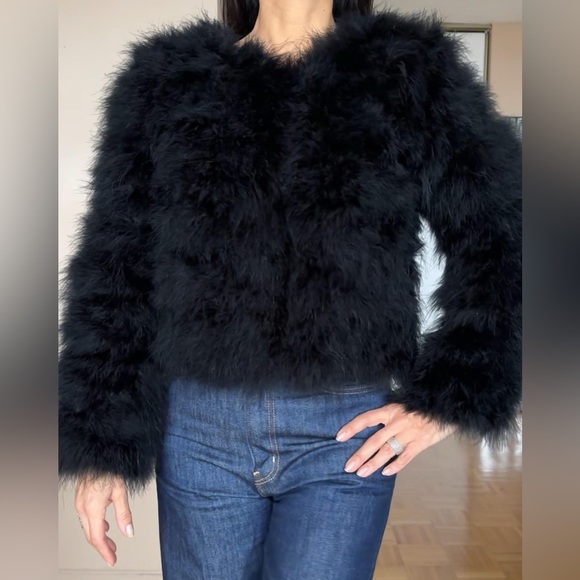 ❌SOLD ON MY INSTAGRAM FOX The Label Black Feather Jacket - Picture 2 of 13